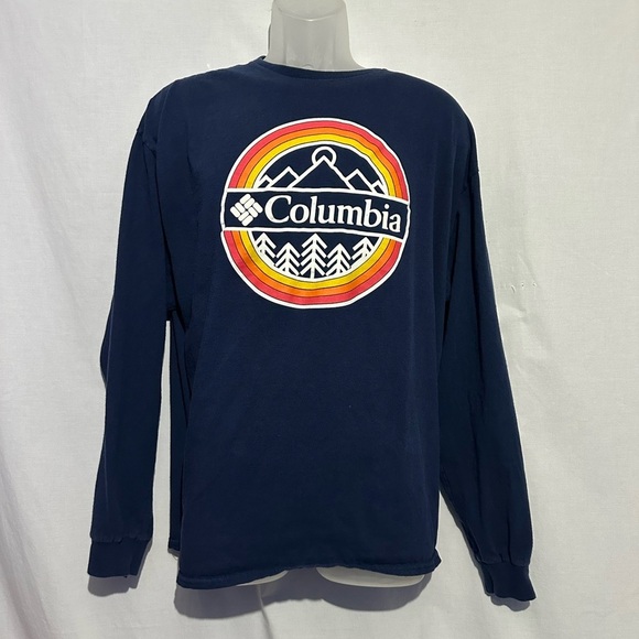Columbia Other - Columbia Dark Blue Graphic Long Sleeve Shirt – XXL